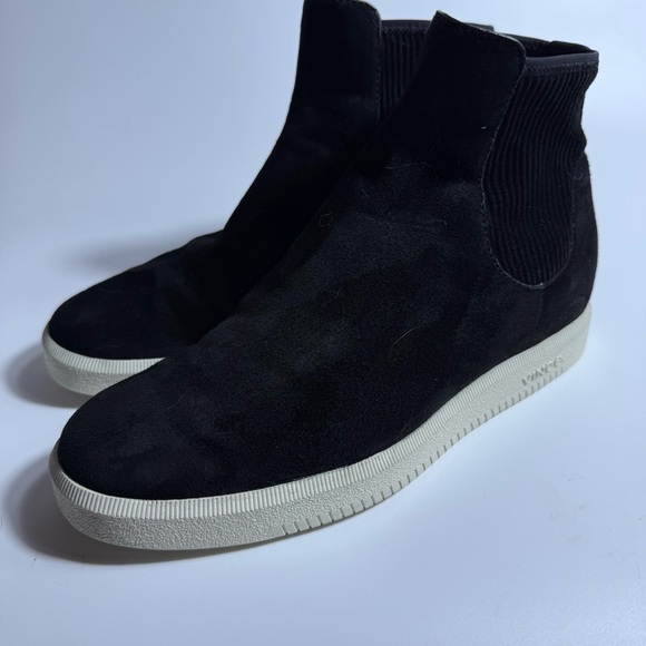 Vince black boots Women's 7.5 shoes Ilona Pull-On High-Top Sneakers - Picture 5 of 13